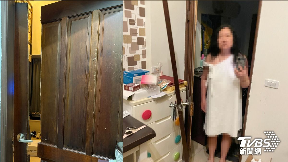  邵姓女房東破門而入，還在屋內摔東西。（圖／TVBS）