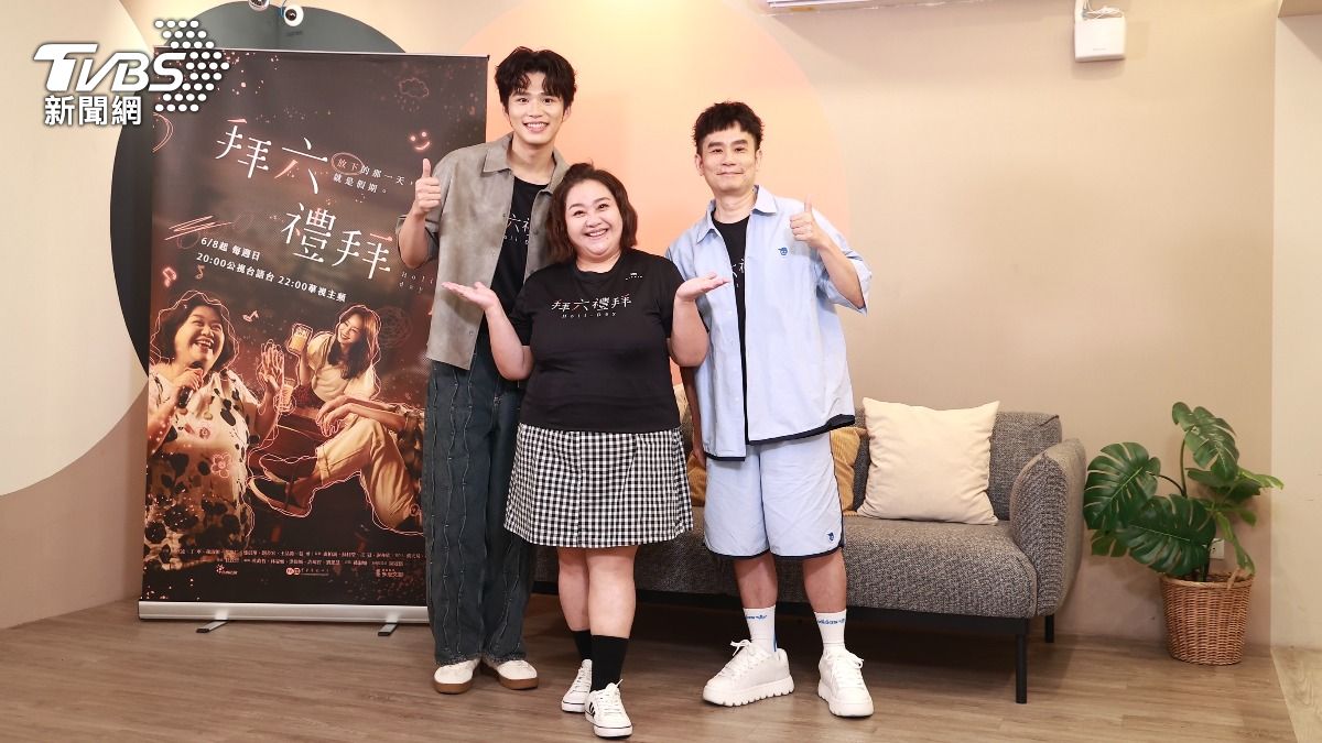 王品澔（左起）、鍾欣凌、導演杜政哲宣傳《拜六禮拜》。（圖／黃城碩攝）