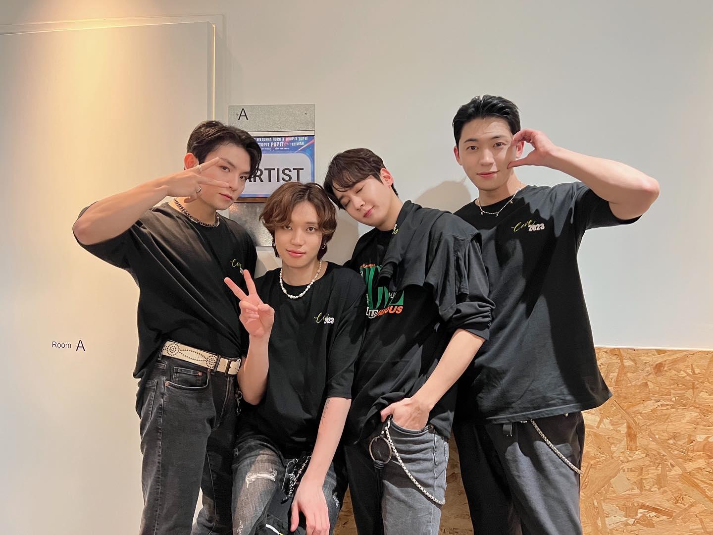 TEEN TOP曾在2023年10月來台開唱,左起為Ricky、Niel、天地、創造。(圖/翻攝自official_teentop IG)