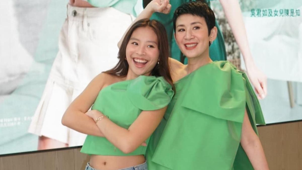 吳君如與女兒陳是知去年首度合作拍廣告。（圖／翻攝自滾動工作室臉書）