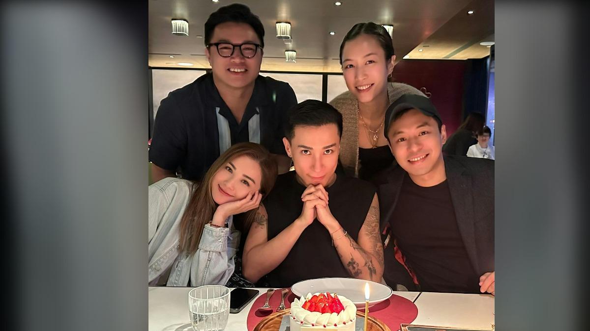 霍啟仁和Namfon一起為馬天佑慶祝生日。(圖/翻攝自IG)