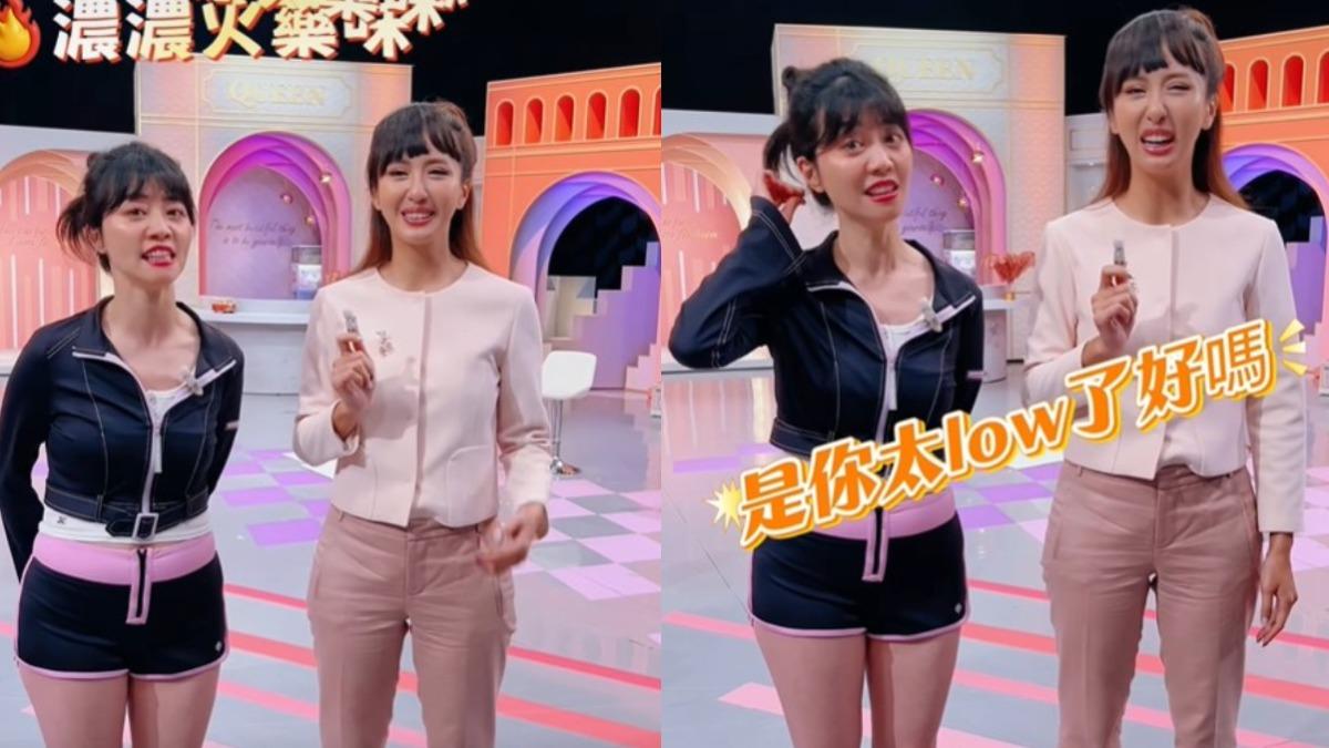 薔薔、高嘉瑜在幕後花絮中互嗆。(圖/翻攝自臉書《女人我最大》)