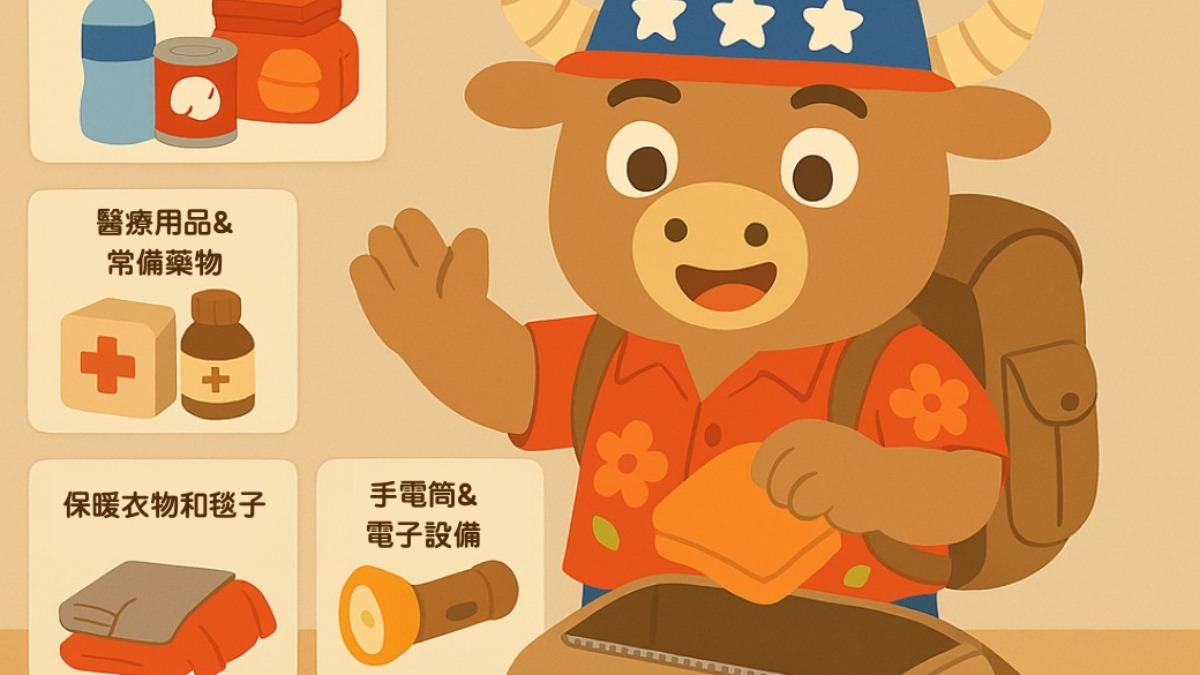 美國在台協會（AIT）高雄分處PO出避難包貼文。（圖／翻攝美國在台協會高雄分處臉書）