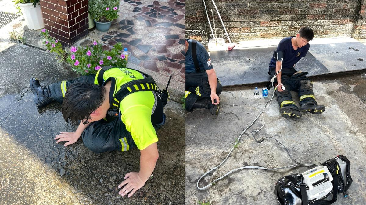 勇消們頂著高溫衝入火場救援。（圖／翻攝自 新竹縣消防局）