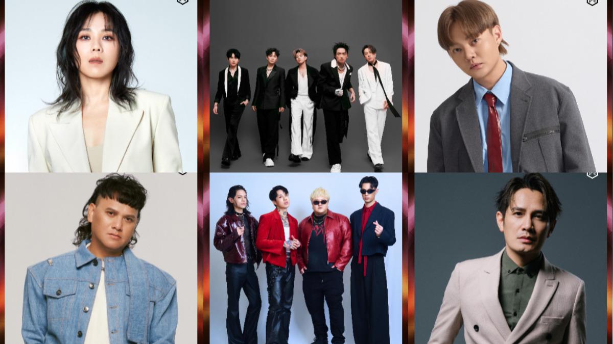 蔡健雅、Energy、許富凱、桑布伊、Trash以及羅文裕擔任六角引言人。(圖/台視提供)