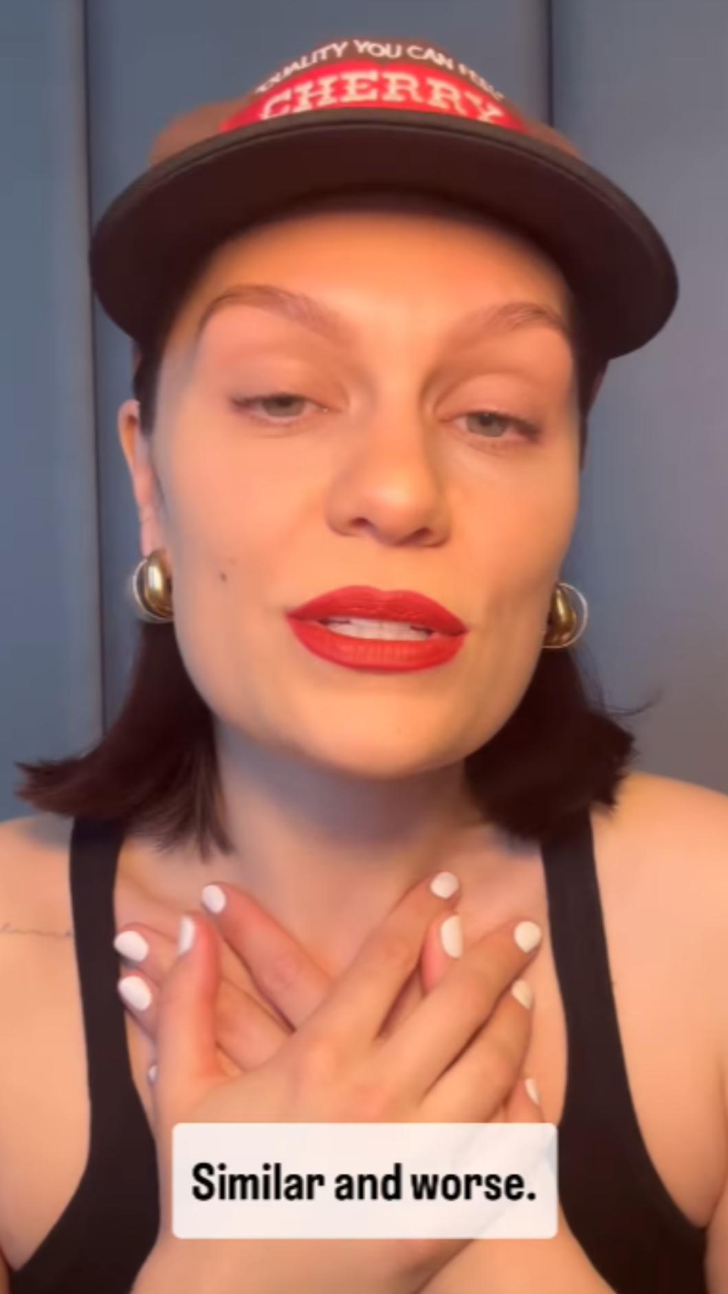 Jessie J月初向粉絲透露自己被診斷出乳癌,但態度樂觀。(圖/翻攝自IG@jessiej)