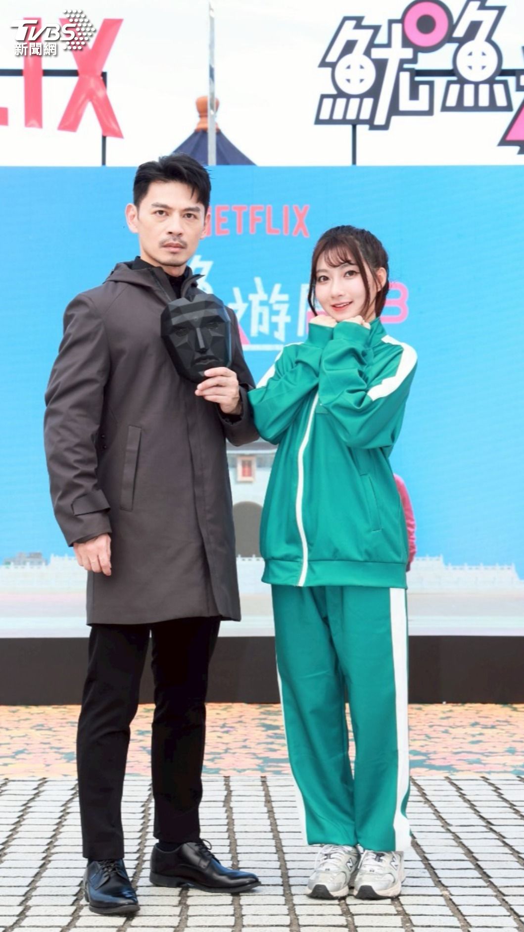 阿Ken、啦啦隊女神一粒。（圖／趙世平攝）