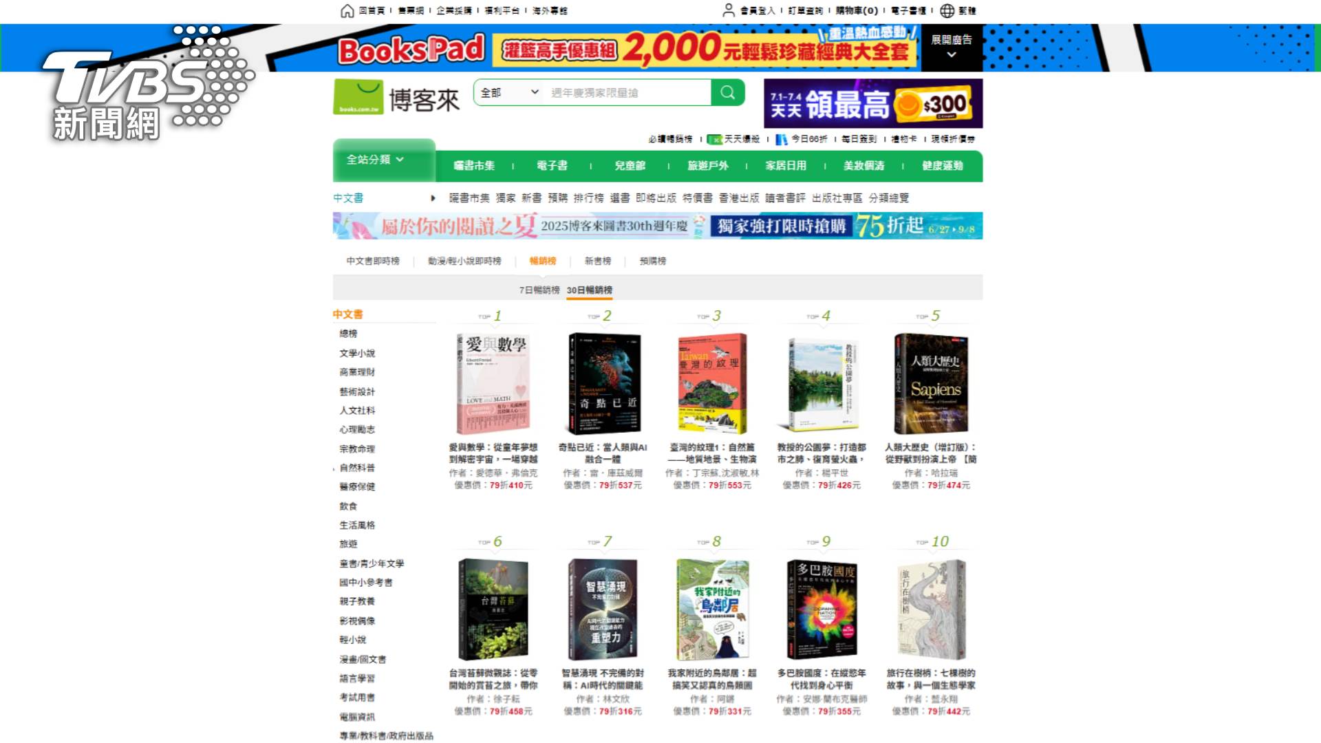 TVBS出版的《愛與數學:從童年夢想到解密宇宙,一場穿越理性與情感的心靈旅程》(Love and Math: The Heart of Hidden Reality),曾同時名列博客來自然科普暢銷榜和新書榜第一名。(圖/博客來網路書店) TVBS出版的《愛與數學:從童年夢想到解密宇宙,一場穿越理性與情感的心靈旅程》(Love and Math: The Heart of Hidden Reality),曾同時名列博客來自然科普暢銷榜和新書榜第一名。(圖/博客來網路書店)