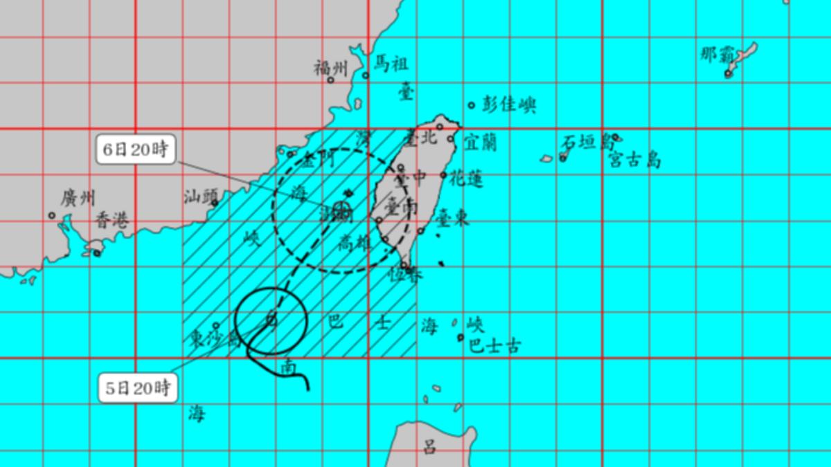 天氣／丹娜絲颱風「陸警發布」！暴風圈再擴大　專家1圖懂全台風雨時程