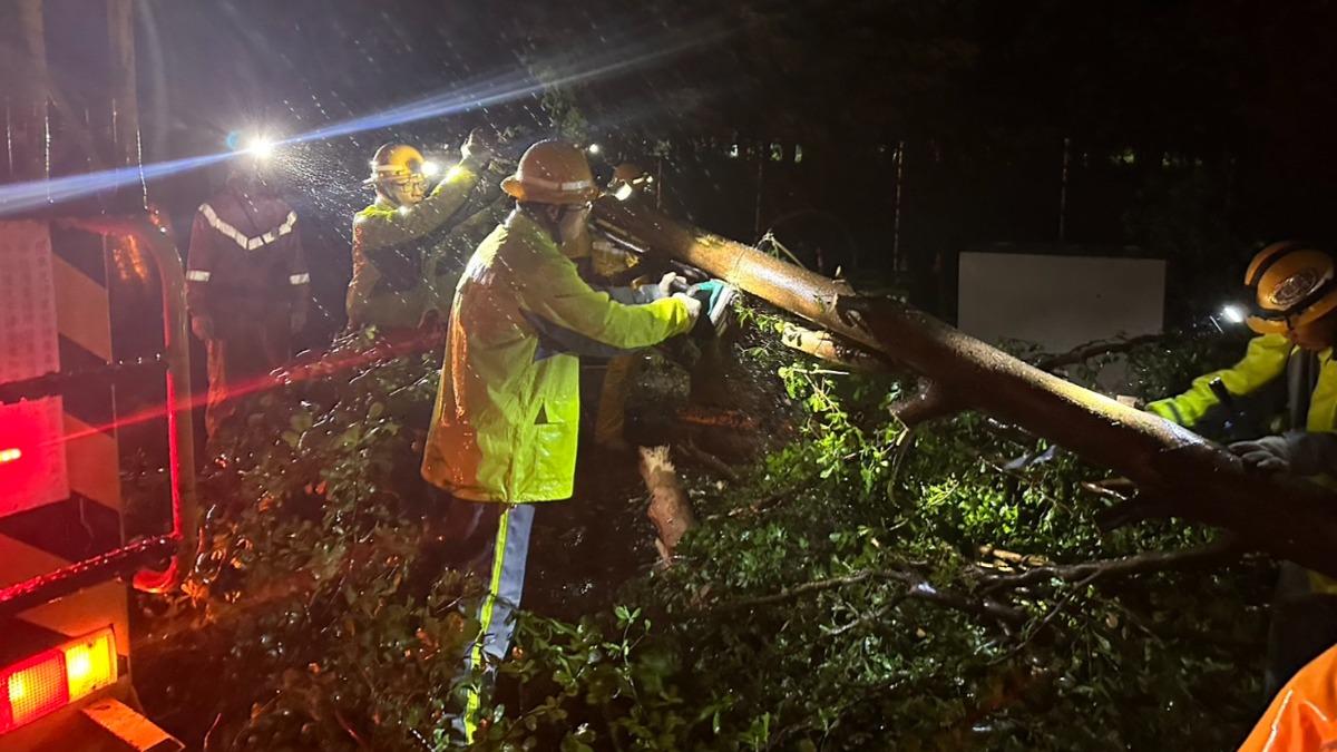 高雄3萬戶停電全台最嚴重　台電冒風雨搶修拚復電