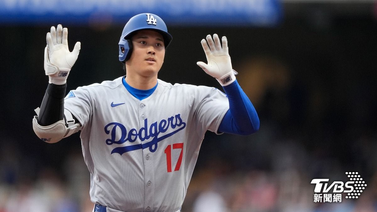 大谷翔平從釀酒人怪物新秀米蕭羅斯基手中開轟，改寫洛杉磯道奇隊史紀錄。（圖／達志影像美聯社）