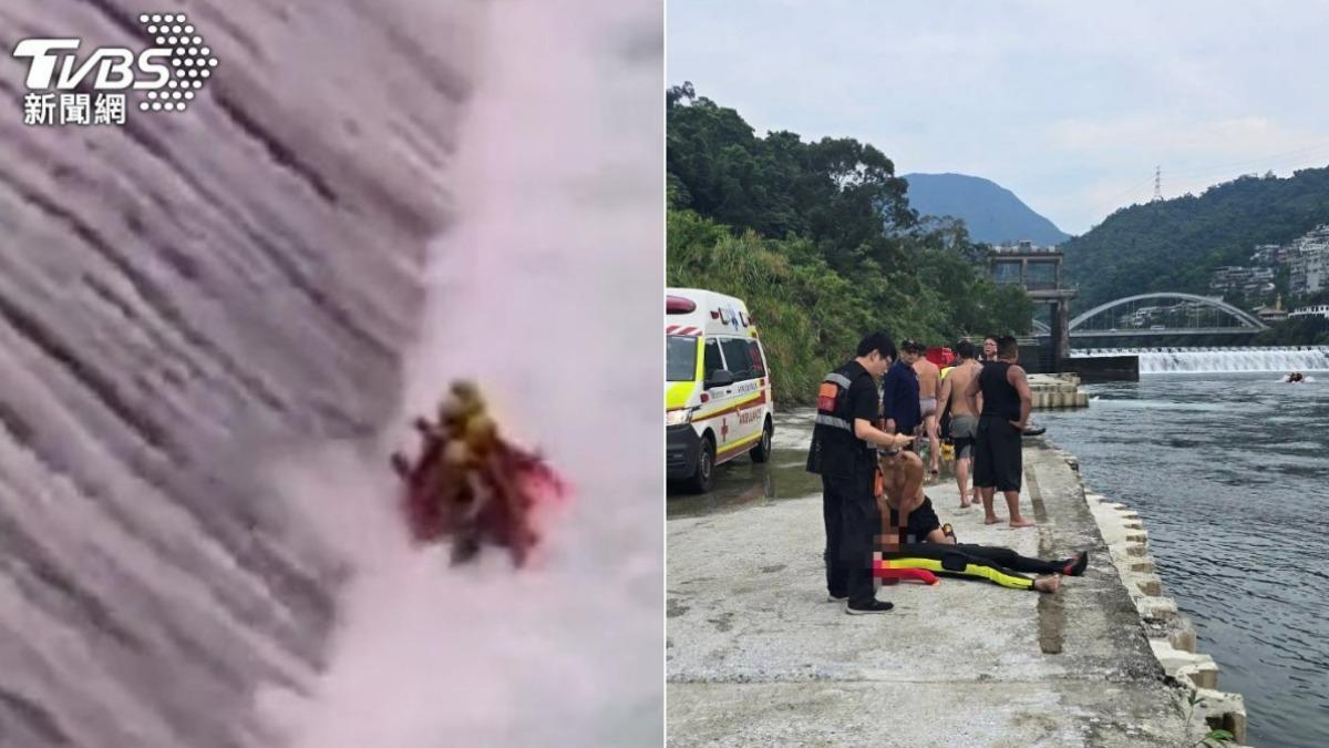 新店警消搶救溺水民眾意外翻船，造成2警消死亡、1警消命危。（圖／TVBS）