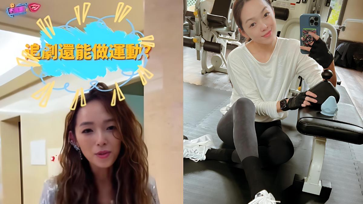 以模特兒出道的女星虞珮儀，教大家只靠一面牆就能「練背＋瘦副乳」。（圖／翻攝自IG@womanqueen42、dolphinyu0908）　