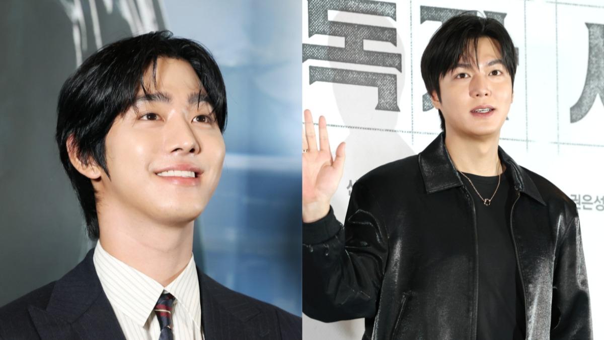 李敏鎬(右)、安孝燮今天出席《全知讀者視角》記者會。(圖/news1提供) 李敏鎬(右)、安孝燮今天出席《全知讀者視角》記者會。(圖/news1提供)