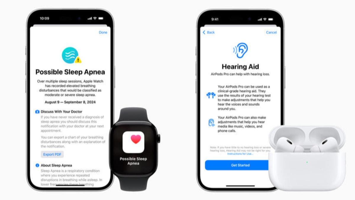 「Apple Watch」及「AirPods Pro 2」多項健康功能可在台灣使用。（圖／翻攝蘋果官網)