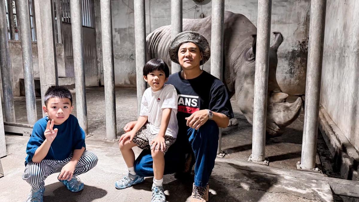竇智孔曝孩子爆笑問話，親子共學動物園變身育兒教室。（圖／竇智孔提供）