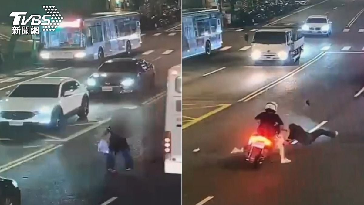 有片／誰的錯？送貨員違規過馬路　機車未禮讓撞斷他右手