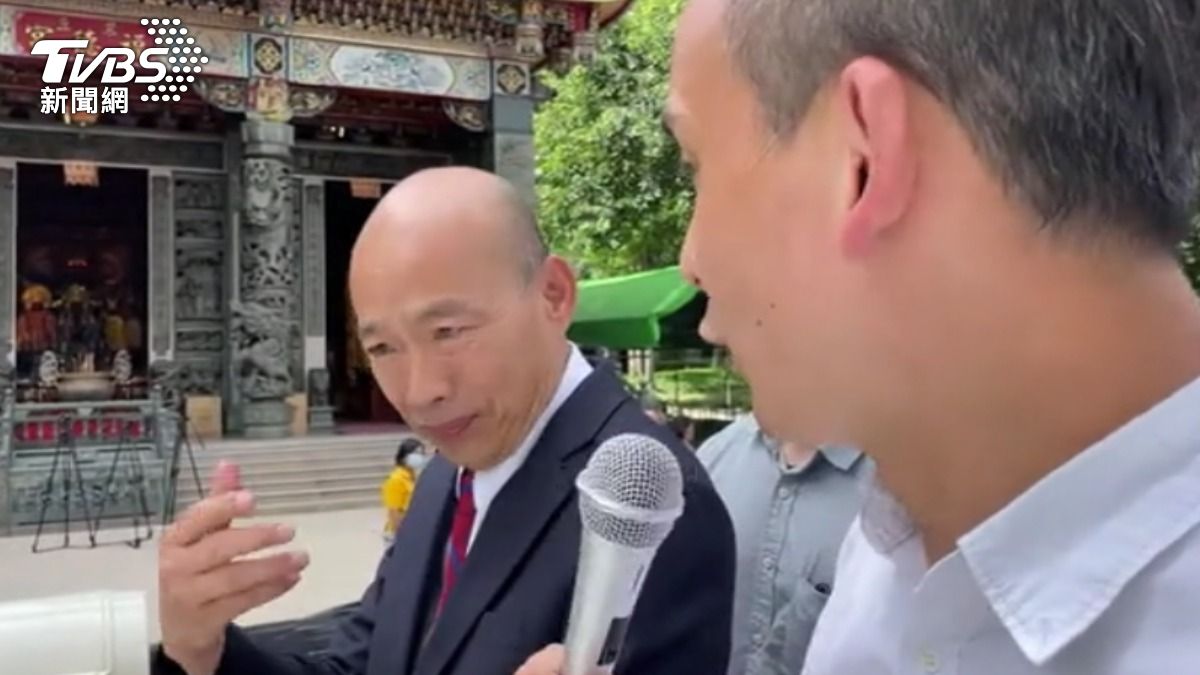 比藍委還緊張！　韓國瑜車掃問「怎沒穿西裝」