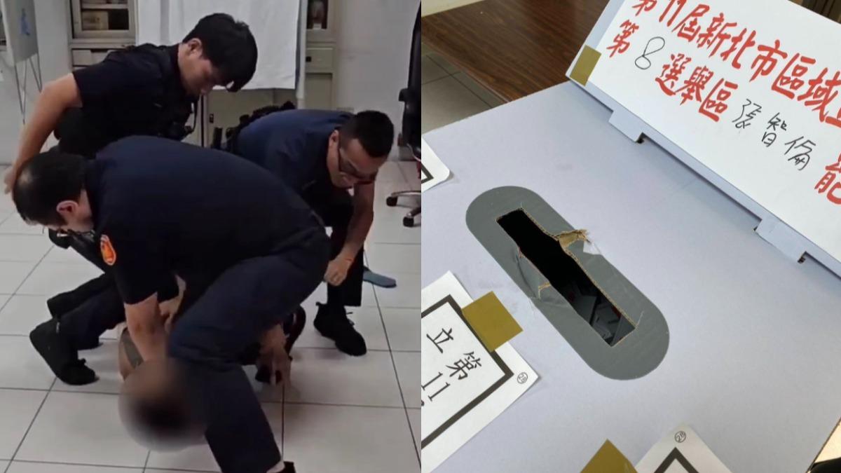 中和脫序男藏罷免選票還「頭塞票匭」　見警飆罵三字經遭法辦
