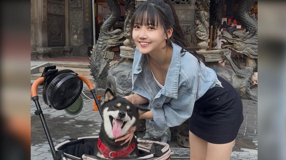啦啦隊女神現身宮廟！一彎腰「掉出兇猛長輩」　全民戀愛了