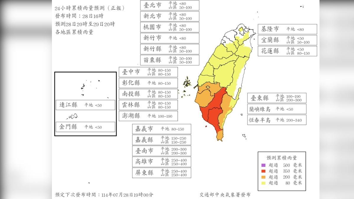 天氣／豪雨狂炸！6地區明達停班停課標準　最新預測出爐