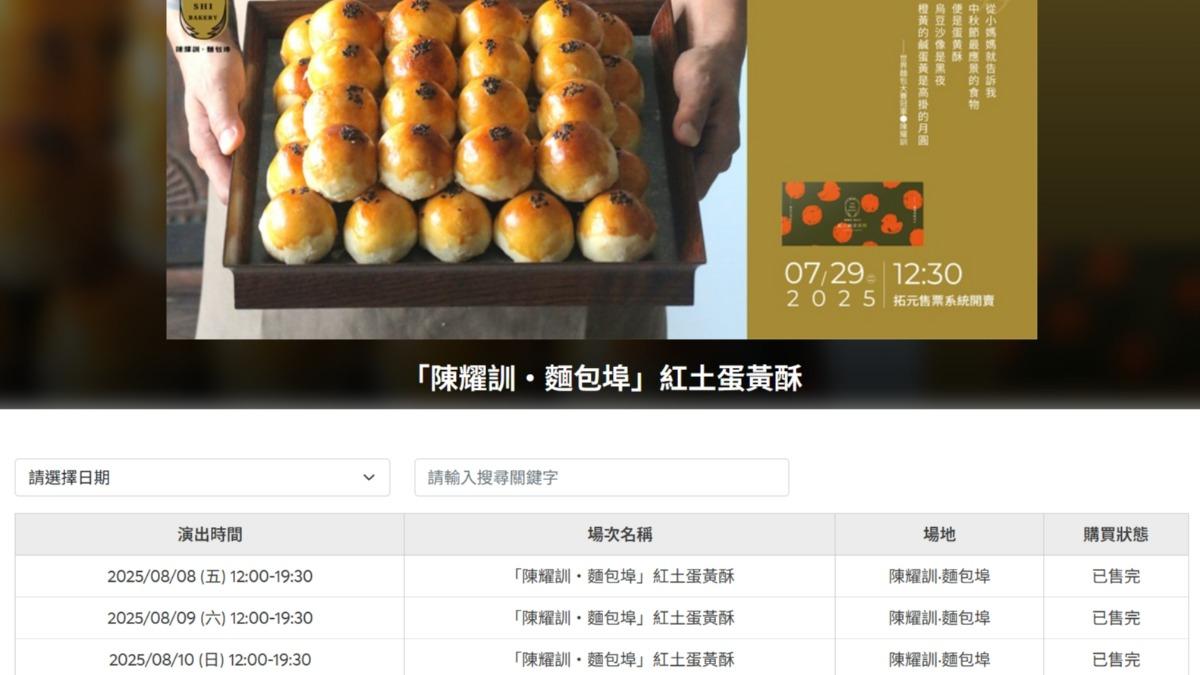 跌落神壇？陳耀訓蛋黃酥「秒殺不再」　開賣15分鐘才完售