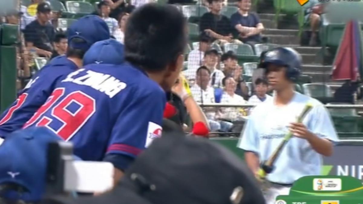 U12複賽台灣擊退多明尼加。（圖／緯來體育台）