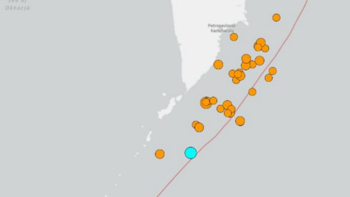 俄斯Severo-Kuril’sk再度生地震。（／取自USGS）