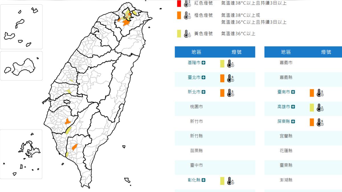 烤番薯！8縣市高溫特報　雙北中午飆36度