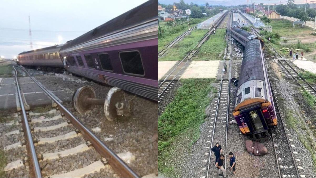 泰國列車爆「車廂脫軌」！至少9人受傷　包括兒童、僧侶