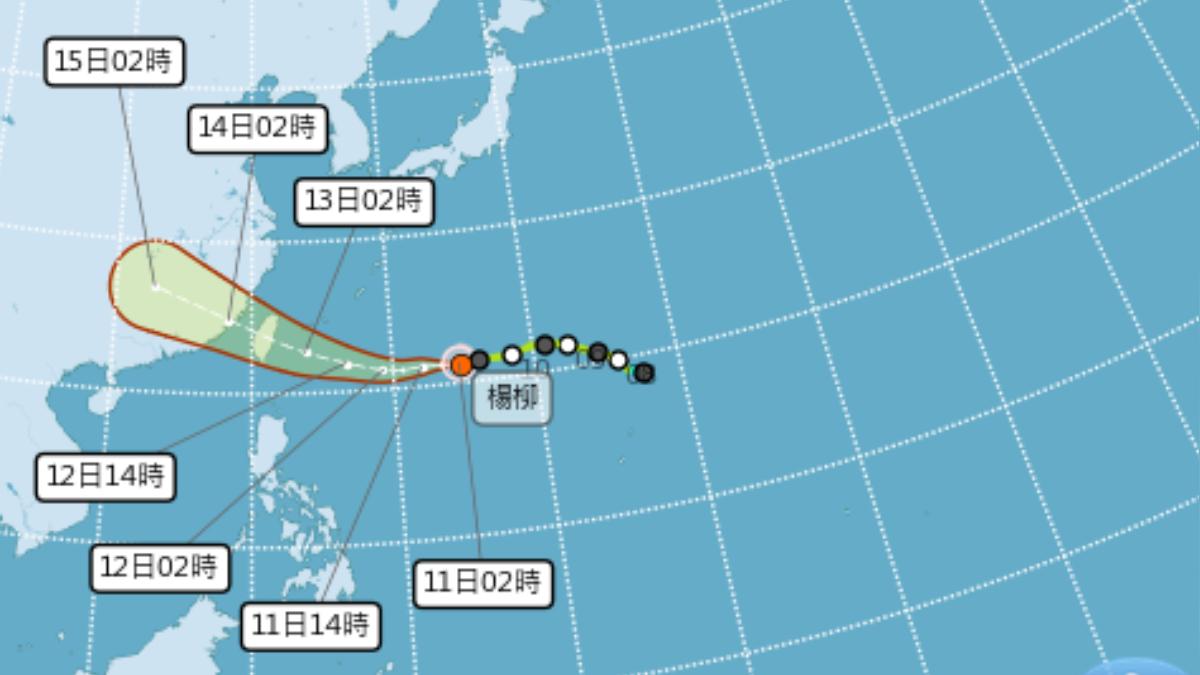 天氣／楊柳路徑又變了！加速前進　恐自「這2地」登陸
