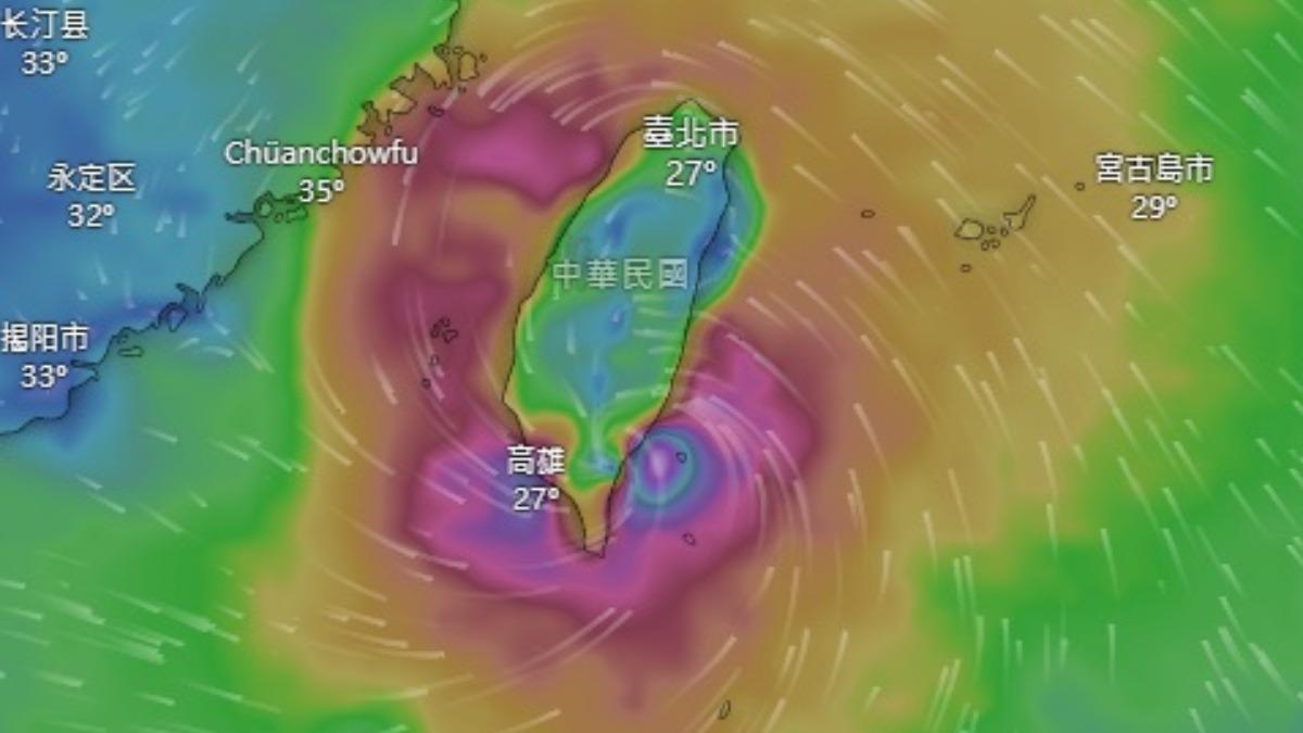 楊柳撲台將狂風暴雨！一圖看全台風雨時程　北部躲不過