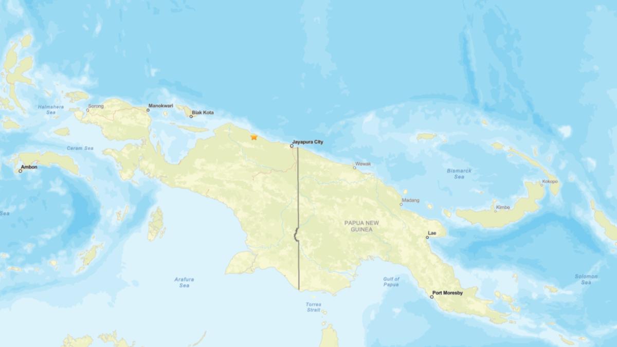 印尼12日下午發生規模6.3地震。（圖／翻攝自USGS）