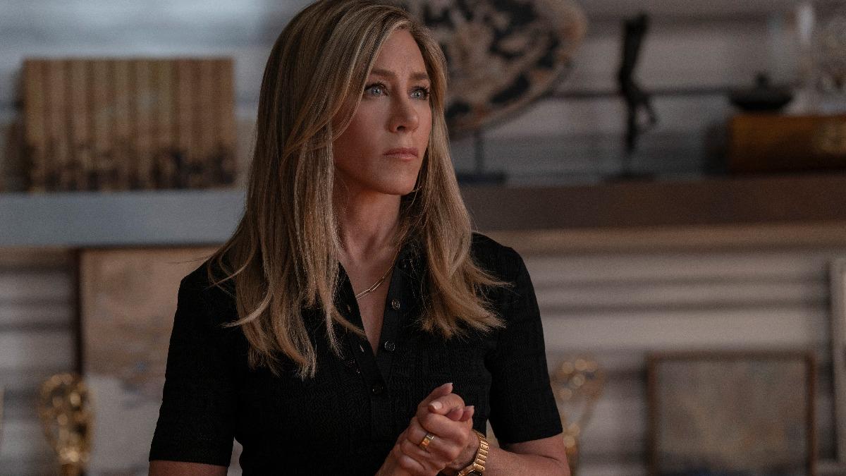 珍妮佛安妮斯頓飾演的主播克莉絲，強勢回歸《晨間直播秀》第4季。（圖／Apple TV+提供）