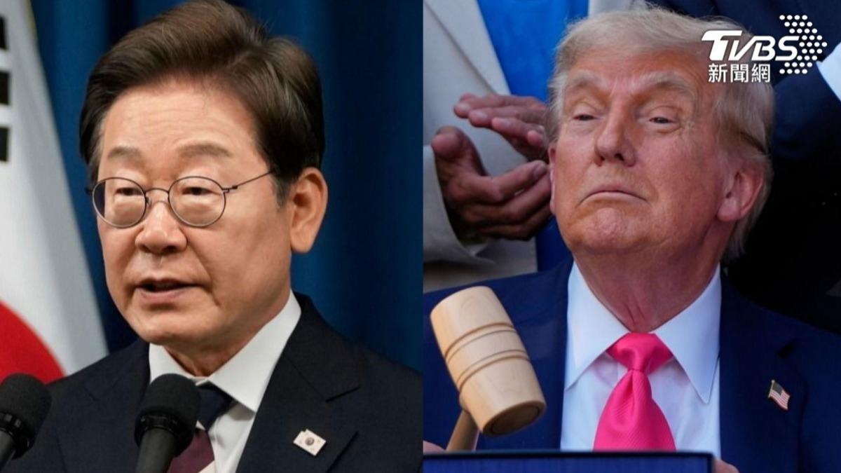 美國總統川普（圖右）與南韓總統李在明。　（圖／達志影像美聯社）