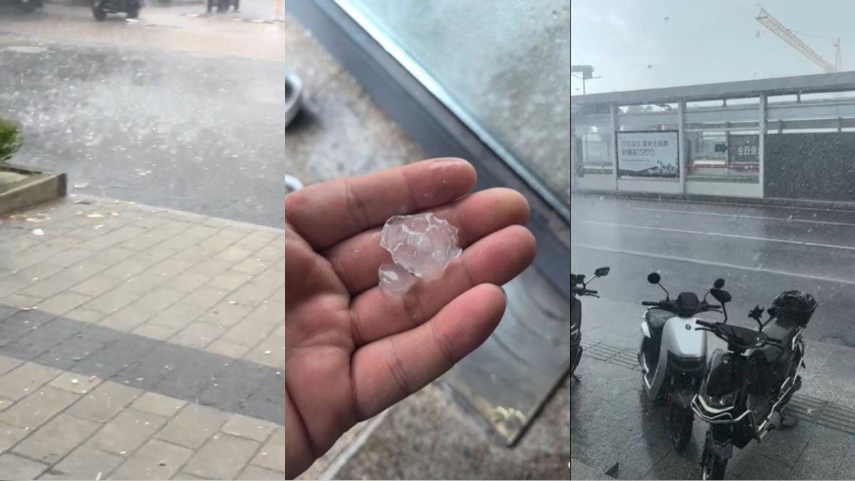 上海飆38℃高溫!突變天「閃電、刮風、下冰雹」 網:誰在渡劫│TVBS新聞網