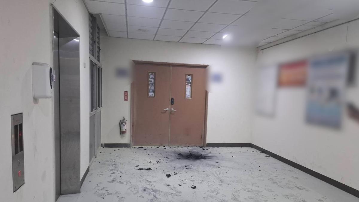 中興大學實驗室3日晚間發生鋰電池爆炸事件。（圖／中央社）