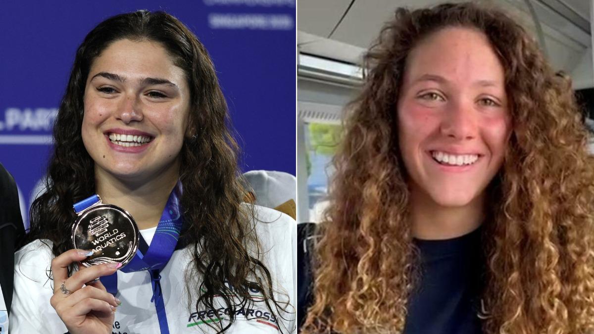 義大利游泳國手皮拉托（左）與塔蘭蒂諾（右）在新加坡機場因為偷香水被逮。（圖／翻攝自X@ItaliaTeam_it、@TgVerona）