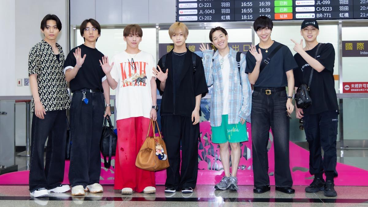 IMP.團員左起為影山拓也、鈴木大河、基俊介、佐藤新、椿泰我、松井奏、横原悠毅。（圖／COME ON JKSSP提供）