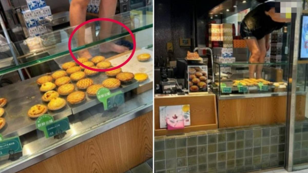 糕餅店員工赤腳踩桌「剛出爐食物在腳邊」　港網：噁爛超想吐