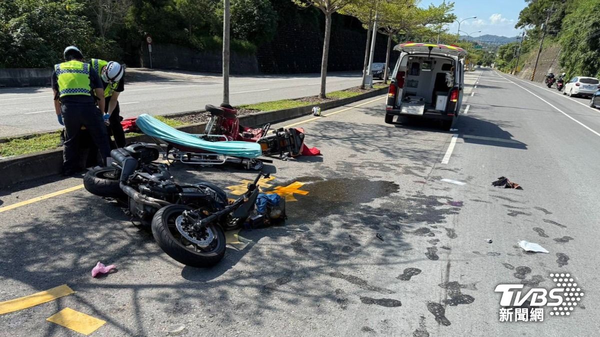 魂斷台1線！8旬嬤騎醫療代步車左轉　遭重機撞飛1死2傷
