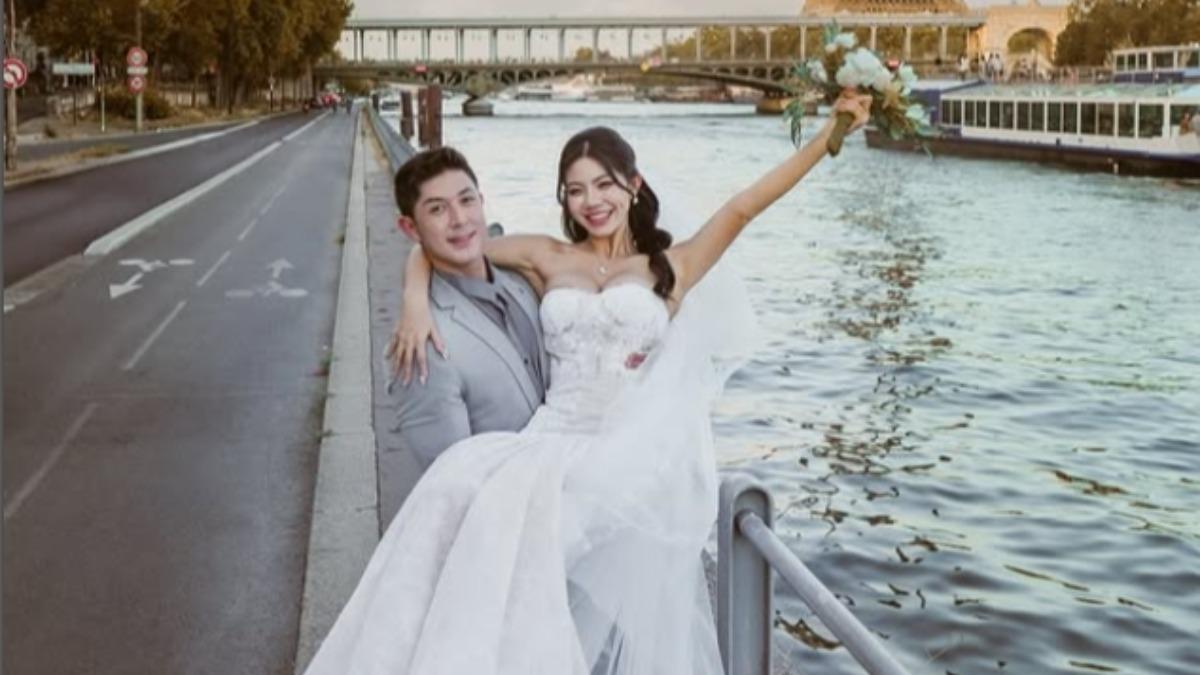 40歲混血男神宣布結婚！同居4年「正妹老婆曝光」　公開甜蜜婚紗照