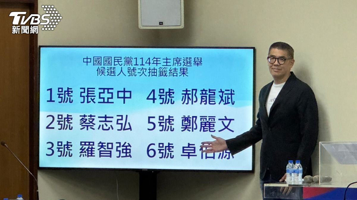 国民党主席候选人号次出炉。 (图/陈怡洁摄)