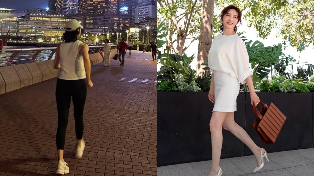 53歲黎姿下班後低調夜跑！白色背心顯手臂緊緻線條　保養方法曝