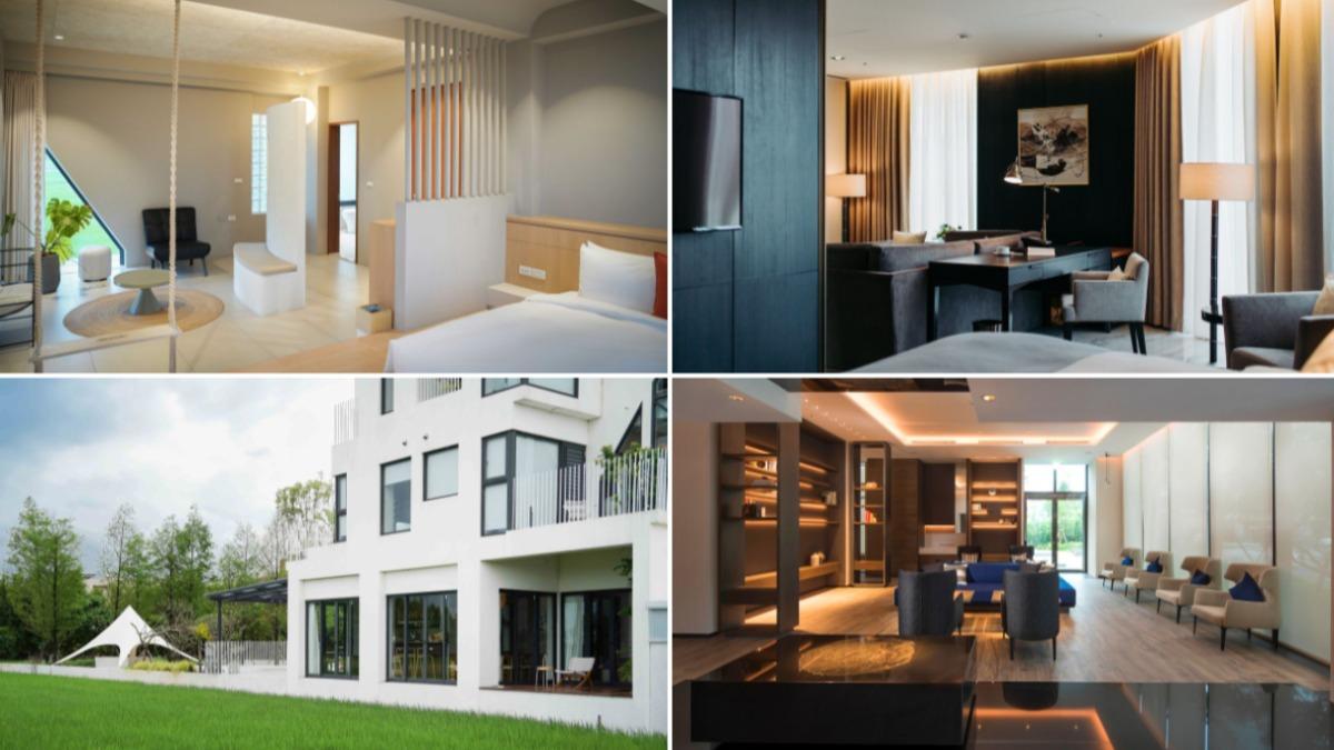 4家設計感旅宿風格各不相同。 (圖／慕軒飯店、礁溪寒沐酒店、光合28提供)