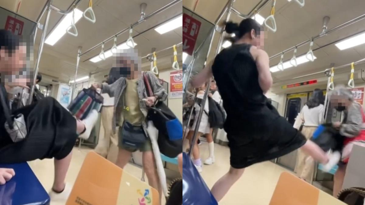 北捷男乘客「一腳把通緝犯踢進監獄」。（圖／翻攝threads／queen7_910）