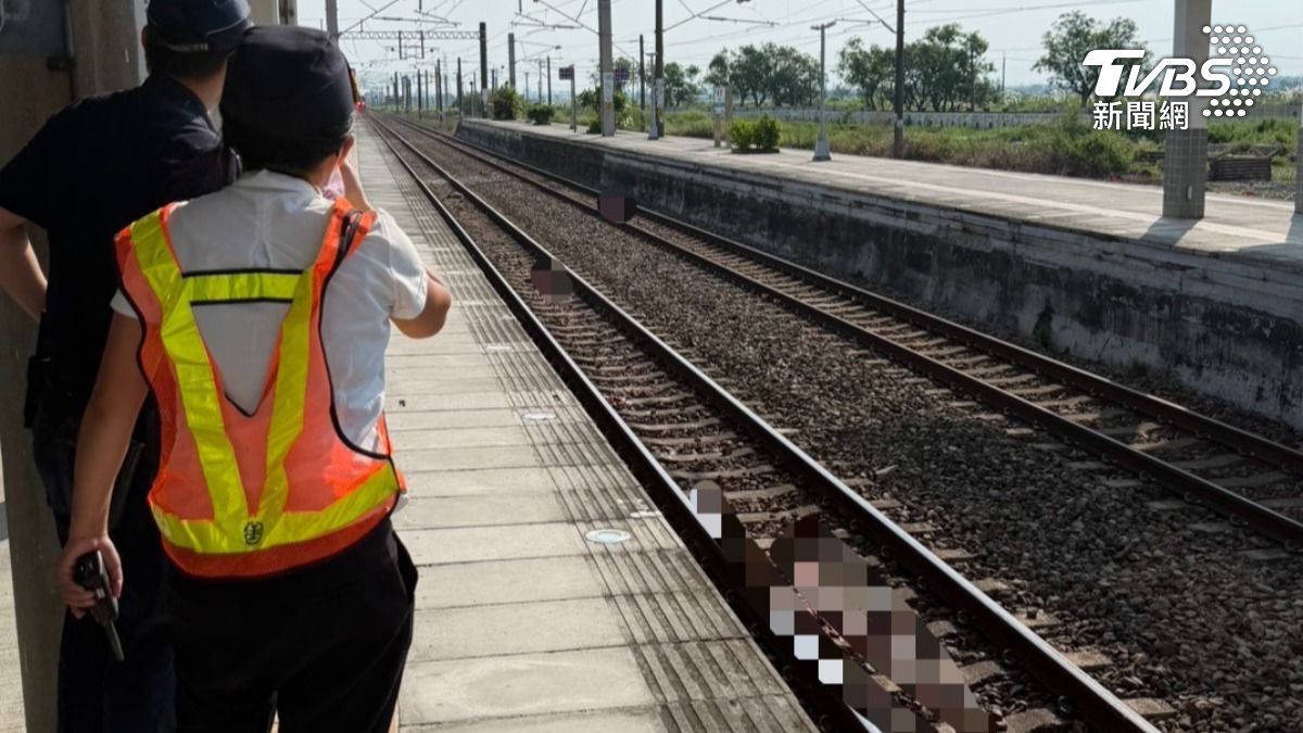 男闖軌道遭121次自強號撞死。（圖／TVBS）