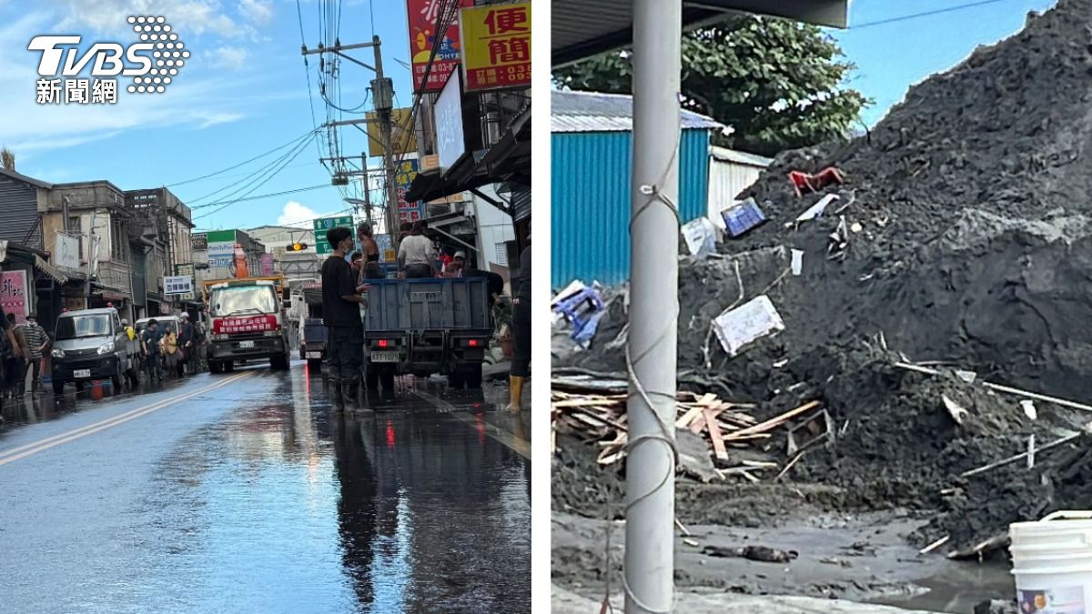 災後10天搶修有成，花蓮光復鄉路面柏油重現。（圖／中央社）