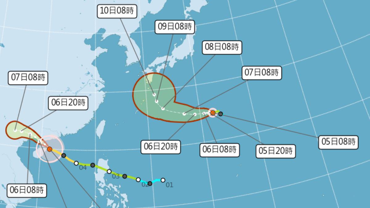 天氣／哈隆颱風路徑「大迴轉北上關鍵」曝　這2天水氣衝台灣