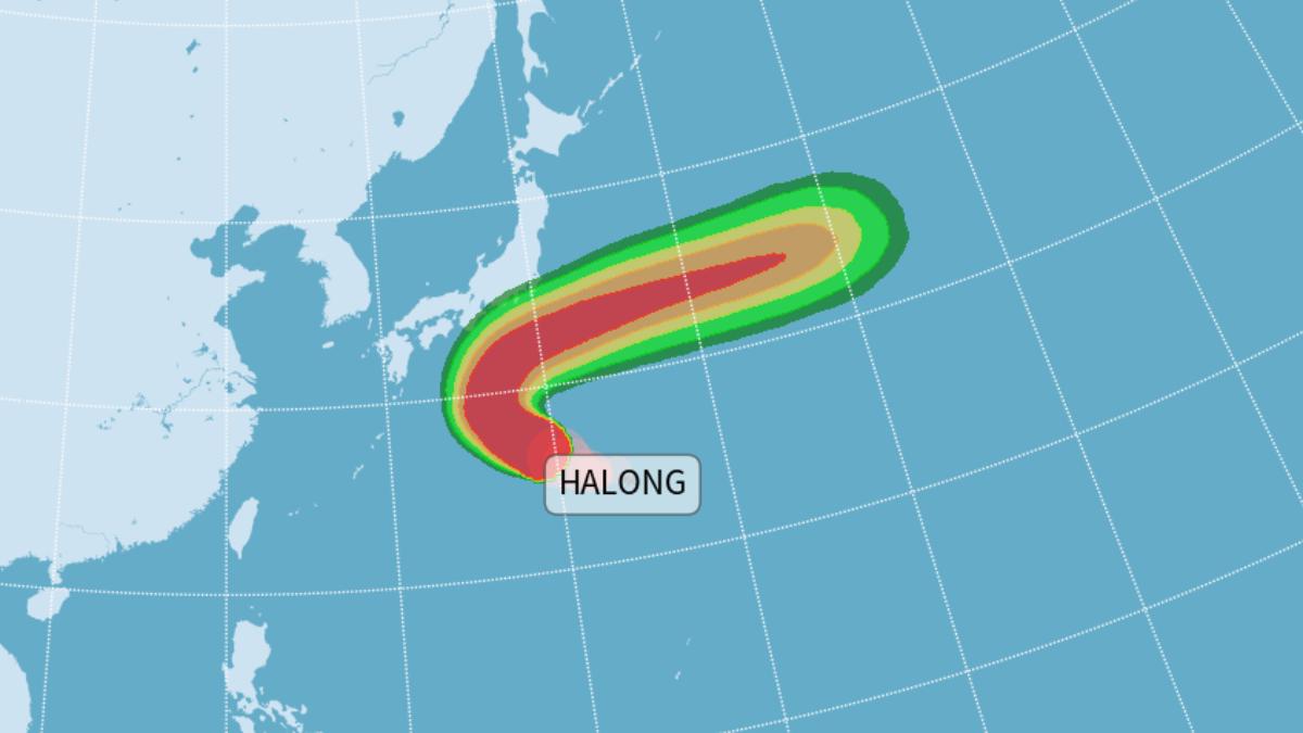 Typhoon Halong to miss Taiwan, Japan (Courtesy of the CWA) Typhoon Halong to veer northeast, minimal threat to Taiwan